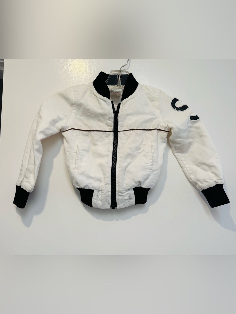 RYKIEL ENFANT White Bomber Jacket 
Sz 2a (2T)